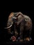 Elephant luxury full body studio lights , Generative AI,