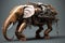 Elephant Mechanical Menagerie Series: Delightful Steampunk Animals Infused with Retro-Futuristic Marvel AI Generated Illustration