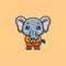 Elephant Monk Cute Creative Kawaii Cartoon Mascot