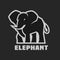 Elephant. Monochrome logo.