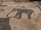 Elephant mosaic, Ostia Antica, Rome, Italy