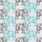 Elephant pixel art pattern seamless. 8bit Animal vector background. 8 bit Old video game graphics texture