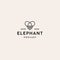 Elephant podcast logo hipster stock illustration