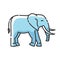 Elephant RGB color icon