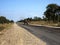 Elephant on the road, Namibia