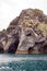 Elephant Rock, a natural basalt rock, Heimaey, Iceland
