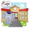 Elephant and school