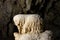 Elephant shape of stalagmite inside coral cave at Khao Sok National park.