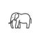 Elephant side view line icon