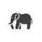 Elephant side view vector icon