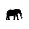 elephant silhouette view side for retro logos, emblems, badges, labels template vintage design element. Isolated on white