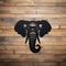 Elephant Silhouette Wooden Wall Art - Strong Facial Expression Design
