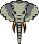 Elephant simple head 1