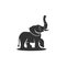 Elephant standing Illustration Icon Brand Isolated