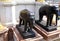 Elephant statues in The Grand Palace, Bangkok, Thailand, Asia