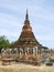 Elephant statues surround the Ancient Thai Temple Wat Chang Lom.