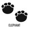 Elephant step icon, simple style.