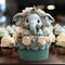 Elephant-themed Cupcakes With Elaborate Detail In Unreal Engine Style