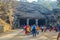 Elephanta caves a famous landmark in Mumbai India on an Island in Gharapuri