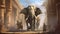 elephants with the grandeur of Egyptian pyramids