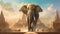 elephants with the grandeur of Egyptian pyramids