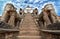 Elephants protecting a temple in Bhaktapur, Nepal