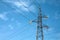 Elettric pylons truss in a sky