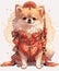 Elevate Prosperity: Chinese New Year with Golden Ornament Animal Zodiac Dog, Symbolic Festive Decor