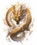 Elevate Prosperity: Chinese New Year with Golden Ornament Animal Zodiac Dragon, Symbolic Festive Decor