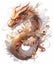 Elevate Prosperity: Chinese New Year with Golden Ornament Animal Zodiac Dragon, Symbolic Festive Decor