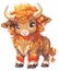 Elevate Prosperity: Chinese New Year with Golden Ornament Animal Zodiac Ox, Symbolic Festive Decor
