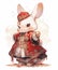 Elevate Prosperity: Chinese New Year with Golden Ornament Animal Zodiac Rabbit, Symbolic Festive Decor