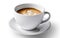 Elevate Your Coffee Ritual: Delicate White Cappuccino Cup for a Stylish Sip - Generative AI