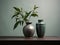 Elevate your space with this stunning ceramic vase and plant stand duo