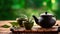 Elevate Your Tea Experience: Delicate Teapot and Cups Setting the Stage - Generative AI