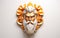 Elevated Divinity: 3D God\\\'s Face on White Background