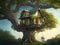 Elevated Living: Tranquil House in the Tree Prints for Your Walls