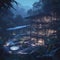 Elevated Paradise: Treetop Hotel at Dusk