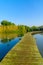 Elevated pathway over a pond, in En Afek nature reserve