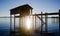 Elevated Pier Walkway to Boathouse Lake Tahoe City Sunrise