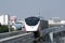 Elevated Pink Line monorail train in Bangkok