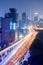 Elevated road at night in shanghai