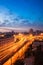 Elevated road at sunrise