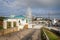 Elevated view of The Bournemouth Wheel from Undercliff Promenade in Bournemouth, Dorset, UK