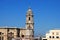 Elevated view of the Cathedral bell tower, Malaga, Spain.