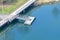 Elevated view of an empty waterfront promenade