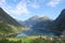 Elevated view over Geiranger in Norway