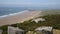 Elevated view of Rhossili beach The Gower peninsula UK