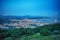 Elevated view to the La Spezia Gulf at dusk