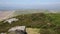 Elevated view top of Rhossili Down mountain The Gower peninsula UK PAN